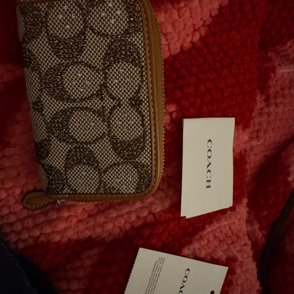Coach Small Zip Crystal Jacquard Wallet - Picture 2 of 6